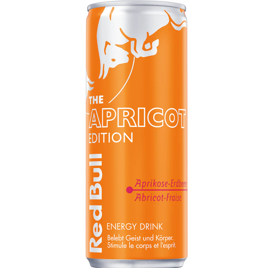RED BULL ENERGY DRINK THE APRICOT EDITION APRICOT & STRAWBERRY